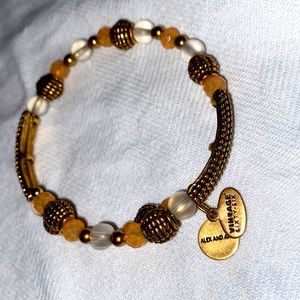 Alex and Ani Chrome bracelet w/ beads